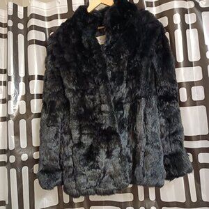 Experience Timeless Elegance with the Sergio Valente Black Fur Coat